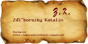 Záborszky Katalin névjegykártya